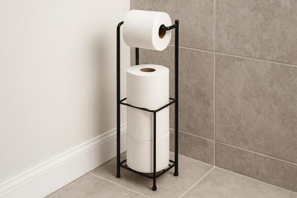 8 Corner Freestanding Toilet Paper Storage Stand